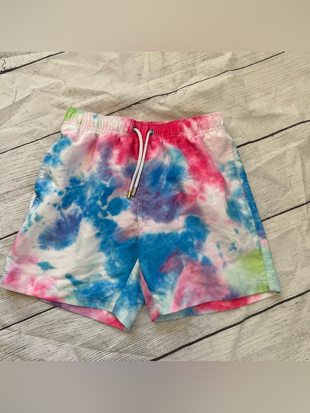 Franks tie dye neon swim shorts size small